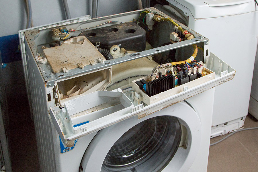 снятие элементов индикации и управления в стиральной машине
